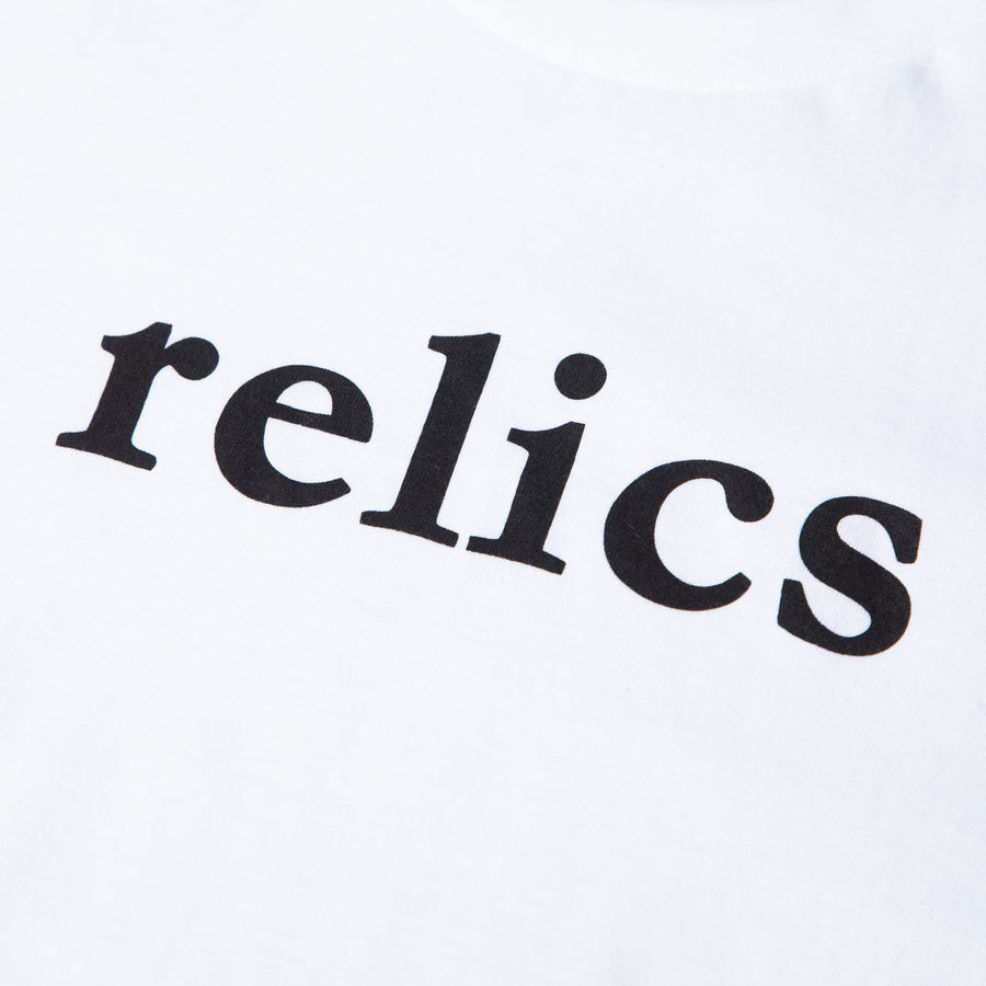 Relics Serif Tee White Film Camera Tshirt