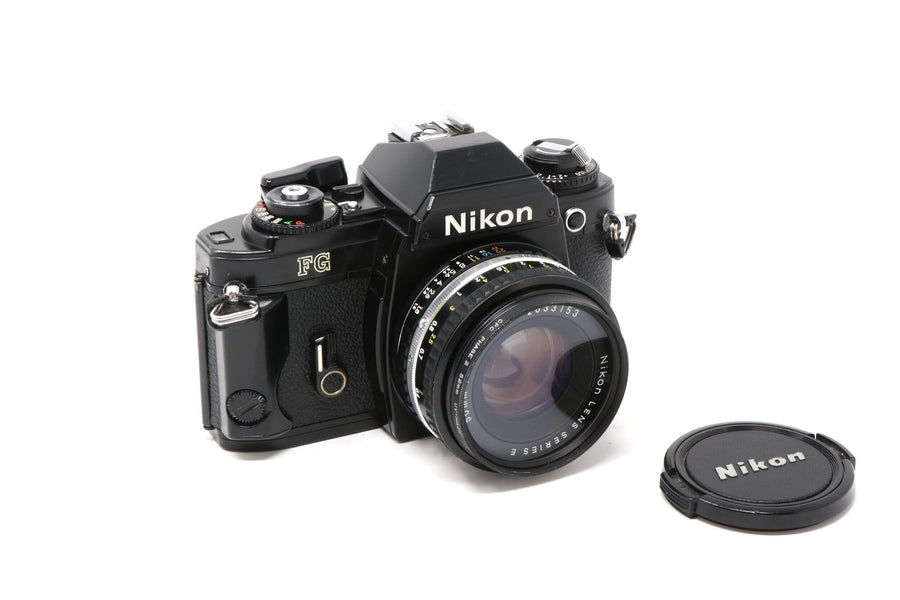 Nikon FG 35mm Film Camera (Black) with 50mm lens