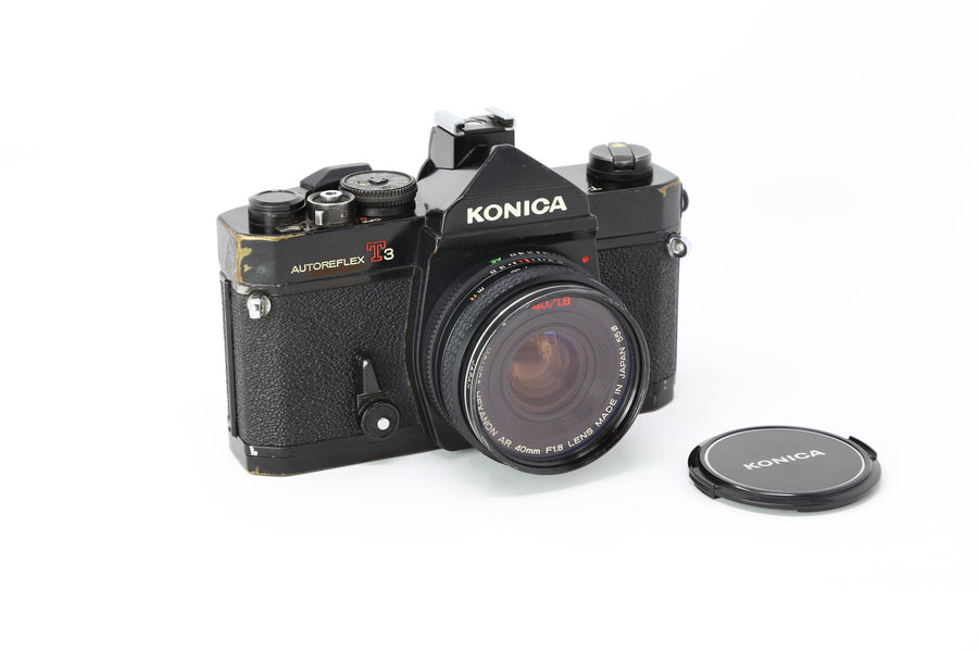 Konica AutoReflex T3 (Black) 35mm Film Camera With 40mm 1.8 lens