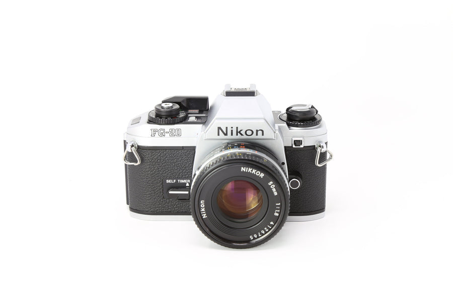 Nikon FG-20 35mm Film Camera With 50mm Lens