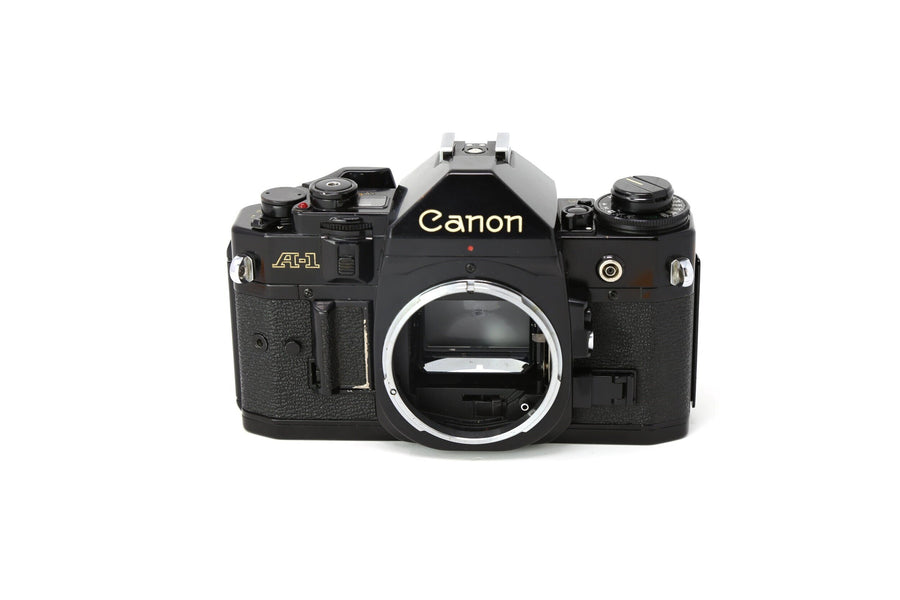 Canon A-1 Black 35mm Film Camera With 50mm Lens