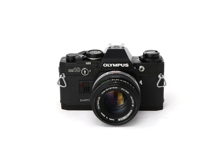 Olympus OM-10 35mm Film Camera with 50mm lens (Black)