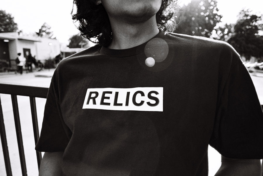 Relics Box Logo Tee Black Film Camera TSHIRT